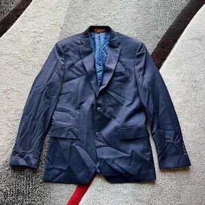 Tallia Blue Windowpane The Mason Fit Wool Sportcoat